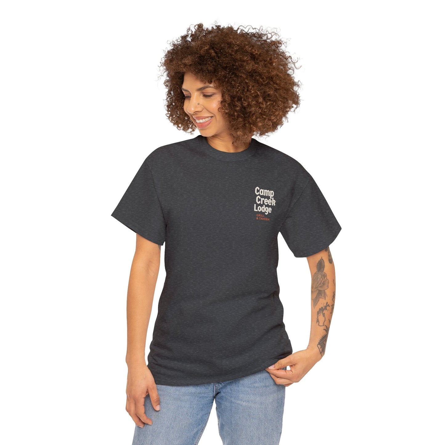 Camp Creek Elk Tee / Tan+Orange