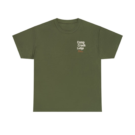 Camp Creek Elk Tee / Tan+Orange