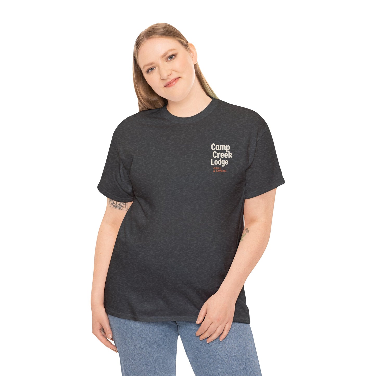 Camp Creek Elk Tee / Tan+Orange