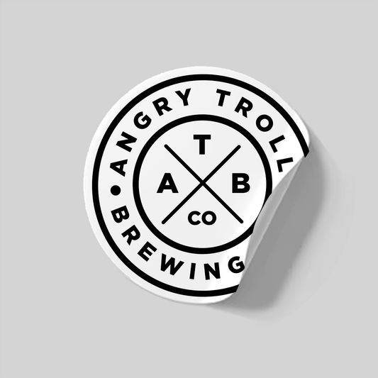 The Angry Troll Brewery Badge Sticker