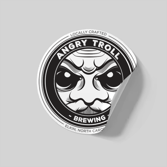 The Angry Troll Brewery Face Sticker